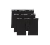 Boxer "BOXER BRIEF 3PK", Herren, Gr. M (50), schwarz, Jersey, Obermaterial: 88% Polyester, 12% Elasthan, CALVIN KLEIN UNDERWEAR, körpernah, Unterhosen, mit längerem Bein & Logo-Elastikbund (43616155-M