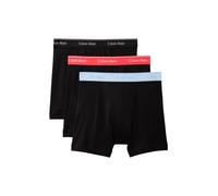 Boxer "BOXER BRIEF 3PK", Herren, Gr. S (48), schwarz bodies w, schwarz, punch pink, br, Jersey, Obermaterial: 100% Baumwolle, CALVIN KLEIN UNDERWEAR, körpernah, Unterhosen, mit Logo-Elastikbund (3 Stü