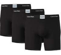 Boxer "BOXER BRIEF 3PK", Herren, Gr. XL (54), 3 Stk., schwarz, Jersey, Obermaterial: 95% Baumwolle, 5% Elasthan, CALVIN KLEIN UNDERWEAR, unifarben, körpernah, Unterhosen, Mit elastischem Bund (3962655