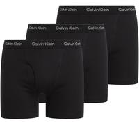 Boxer "BOXER BRIEF 3PK", Herren, Gr. XXL (56), schwarz (schwarz, schwarz, schwarz), Jersey, Obermaterial: 100% Baumwolle, CALVIN KLEIN UNDERWEAR, unifarben, körpernah, Unterhosen, mit Logo-Elastikbund