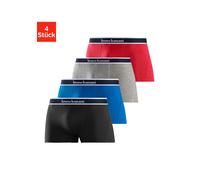 Boxer BRUNO BANANI "Boxershorts für Herren", Damen, Gr. S, blau (rot, grau, meliert, schwarz, royalblau), Jersey, Obermaterial: 92% Baumwolle, 8% Elasthan (LYCRA), unifarben, körpernah, Unterhosen, mi