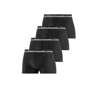 Boxer BRUNO BANANI "Boxershorts für Herren", Herren, Gr. S, 4 Stk., schwarz, Jersey, Obermaterial: 92% Baumwolle, 8% Elasthan (LYCRA), unifarben, Unterhosen, mit erhabenem Logo-Druck auf dem Bund (344