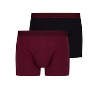 Boxer BRUNO BANANI "Flowing", Herren, Gr. M, schwarz (feige, schwarz), Stoff, Obermaterial: 93% Baumwolle, 7% Elasthan, unifarben mit Farbeinsatz, körpernah, Unterhosen, mit kontrastreichem Logobund (