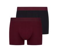 Boxer BRUNO BANANI "Flowing", Damen, Gr. M, wine, schwarz, Stoff, Obermaterial: 93% Baumwolle, 7% Elasthan, körpernah, Unterhosen, mit kontrastreichem Logobund (91585211-M) wine, schwarz