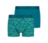 Boxer BRUNO BANANI "Fluid Moves", Herren, Gr. L, petrol print, petrol, Obermaterial: 93% Baumwolle, 7% Elasthan, bedruckt, bequem, Unterhosen (45166137-L) petrol print, petrol