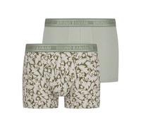 Boxer BRUNO BANANI "Foliage", Herren, Gr. S, blätter print, salbeigrün, Obermaterial: 93% Baumwolle, 7% Elasthan, bedruckt, bequem, Unterhosen (93317650-S) blätter print, salbeigrün