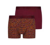 Boxer BRUNO BANANI "Maze", Herren, Gr. L, rot (mulitcolour print, feige), Obermaterial: 93% Baumwolle, 7% Elasthan, bedruckt, bequem, Unterhosen (20593256-L) mulitcolour print, feige