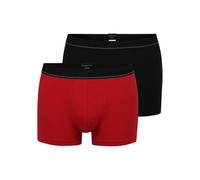 Boxer BUGATTI "Rom", Herren, Gr. 7 (XL), rot (rot, mittel, uni), Single Jersey, Obermaterial: 95% Baumwolle, 5% Elasthan, unifarben, körpernah, Unterhosen, weich, basic, eng, atmungsaktiv, breiter Bun
