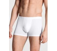 Boxer CALIDA "Focus", Herren, Gr. M (50), weiß, Single Jersey, Obermaterial: 47% Lyocell (TENCEL™), 46% Baumwolle, 7% Elasthan, unifarben, normal, Unterhosen, mit bezogenem Bund, Single Jersey, weiche