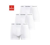 Boxer "CK Boxer 3x", Herren, Gr. S (5), 3 Stk., weiß, Obermaterial: 95% Baumwolle, 5% Elasthan, CALVIN KLEIN UNDERWEAR, Unterhosen, mit Logoschriftzug am Bund (209252-S) weiß