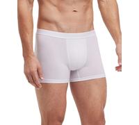 Boxer FALKE "Daily Climate Control", Herren, Gr. M, weiß, Single Jersey, Obermaterial: 57% Baumwolle, 38% Viskose, 5% Elasthan, körpernah, Unterhosen, ohne Eingriff, atmungsaktiv, elastischer Logobund