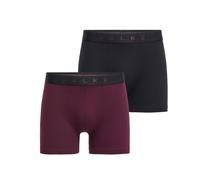 FALKE Herren Boxershorts Daily Comfort Multipack M Bx Baumwolle atmungsaktiv 2 Stück, Mehrfarbig Black Burgundy 0040, 3XL