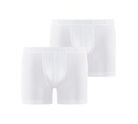 Falke Herren Boxershorts Daily Comfort 2er-Pack Baumwolle atmungsaktiv elastischer Logo-Bund Weiß L