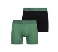 Boxer FALKE "Daily Comfort", Herren, Gr. L, grün (sage, schwarz), Single Jersey, Obermaterial: 96% Baumwolle, 4% Elasthan, körpernah, Unterhosen, ohne Eingriff, Cotton-Mix, atmungsaktiv, weich (512236