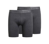 Boxer FALKE "Daily Comfort", Herren, Gr. S, 2 Stk., grau (dunkelgrau, heather (3278)), Obermaterial: 96% Baumwolle CO. 4% Elasthan EL., Unterhosen (27626333-S) dunkelgrau, heather (3278)