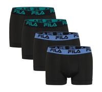 Boxer FILA, Herren, Gr. S, schwarz (999, assorted), Single Jersey, Obermaterial: 90% Polyester, 10% Elasthan, körpernah, Unterhosen, ohne Eingriff, mit farbigem Logobund, Multipack (33508509-S) 999, a