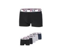 Boxer FILA "MAN BOXER SHORTS", Herren, Gr. L, blau (grau, navy, schwarz), Obermaterial: 95% Baumwolle, 5% Elasthan, körpernah, Unterhosen, mit Logobund (36811963-L) grau, navy, schwarz