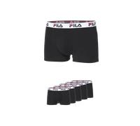 Boxer FILA "MAN BOXER SHORTS", Jungen, Gr. L, schwarz, Obermaterial: 95% Baumwolle, 5% Elasthan, unifarben mit Farbeinsatz, körpernah, Unterhosen, mit Logobund (27011830-L) schwarz