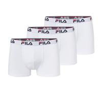 Boxer FILA "MAN BOXER SHORTS", Herren, Gr. L, weiß, Single Jersey, Obermaterial: 95% Baumwolle, 5% Elasthan, bedruckt, unifarben mit Farbeinsatz, körpernah, Unterhosen, mit elastischem Logobund (64475