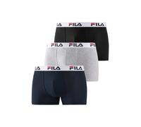 Boxer FILA "MAN BOXER SHORTS", Herren, Gr. M, blau (navy, grau, meliert, schwarz), Single Jersey, Graumeliert (Obermaterial): 67% Baumwolle, 28% Elasthan, 5% Polyester. Obermaterial: 95% Baumwolle, 5%