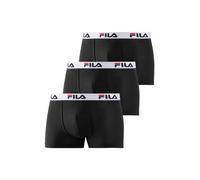 Boxer FILA "MAN BOXER SHORTS", Herren, Gr. M, schwarz, Single Jersey, Obermaterial: 95% Baumwolle, 5% Elasthan, bedruckt, unifarben mit Farbeinsatz, körpernah, Unterhosen, mit elastischem Logobund (13