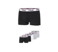 Boxer FILA "MAN BOXER SHORTS", Herren, Gr. S, bunt (classic, mix), Obermaterial: 95% Baumwolle, 5% Elasthan, mehrfarbig, meliert, körpernah, Unterhosen, mit Logobund (53618269-S) classic, mix