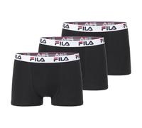 Boxer FILA "MAN BOXER SHORTS", Herren, Gr. XL, schwarz, Single Jersey, Obermaterial: 95% Baumwolle, 5% Elasthan, bedruckt, unifarben mit Farbeinsatz, körpernah, Unterhosen, mit elastischem Logobund (1