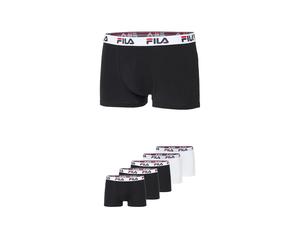 Boxer FILA "MAN BOXER SHORTS", Herren, Gr. XXL, 3x schwarz, 2x weiß, Obermaterial: 95% Baumwolle, 5% Elasthan, körpernah, Unterhosen, mit Logobund (57853232-XXL) 3x schwarz, 2x weiß