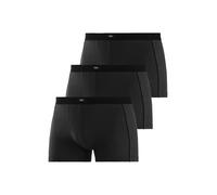 Boxer H.I.S "Boxershorts für Herren", Herren, Gr. 6L, 3 Stk., schwarz, Jersey, Obermaterial: 95% Baumwolle, 5% Elasthan, unifarben, Unterhosen, mit schmalen Piping an den Seiten (803204-6) schwarz