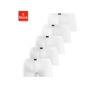 Boxer H.I.S "Boxershorts für Herren", Herren, Gr. 6L, 5 Stk., weiß, Jersey, Obermaterial: 95% Baumwolle, 5% Elasthan, unifarben, normal, Unterhosen, aus Baumwolle, Topseller (378910-6) weiß