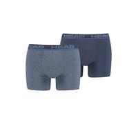 Boxer HEAD "HEAD BASIC BOXER 2P", Herren, Gr. L, blau (blau, heaven), Obermaterial: 95% Baumwolle, 5% Elasthan, unifarben mit Farbeinsatz, körpernah, Unterhosen, mit elastischem Logobund (63687665-L) 