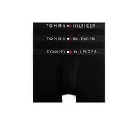 Boxer, Herren, Gr. L (52), 3 Stk., 3x schwarz, Webqualität, Obermaterial: 95% Baumwolle, 5% Elasthan, TOMMY HILFIGER UNDERWEAR, unifarben, körpernah, Unterhosen, 3er Pack, mit Stretch (24596704-L) 3x