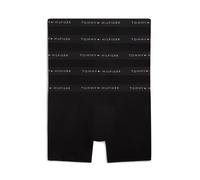Boxer, Herren, Gr. XL (54), 5 Stk., schwarz, Webqualität, Obermaterial: 95% Baumwolle, 5% Elasthan, TOMMY HILFIGER UNDERWEAR, unifarben, körpernah, Unterhosen, Körpernahe Passform mit elastischem Bund
