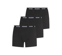 Boxer HUGO UNDERWEAR "BOXERBR TRIPLE", Herren, Gr. S (48), 3 Stk., schwarz (schwarz 005), Jersey, Obermaterial: 95% Baumwolle, 5% Elasthan, körpernah, Unterhosen, mit elastischem Bund (21601362-S) sch