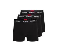 Boxer HUGO UNDERWEAR "BOXERBR TRIPLET PACK", Herren, Gr. M (50), 3 Stk., bunt (open_miscellaneous1), Jersey, Obermaterial: 95% Baumwolle, 5% Elasthan, kontrastfarbene Details, unifarben, körpernah, Un