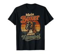 Boxer Hund Liebhaber Retro Vintage T-Shirt