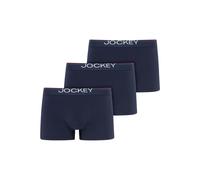 Boxer JOCKEY "Cotton Stretch", Herren, Gr. XXL, blau, Single Jersey, Obermaterial: 95% Baumwolle, 5% Elasthan, unifarben, Unterhosen, atmungsaktiv, passgenauer Stretch (79278526-XXL) blau