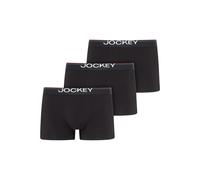 Boxer JOCKEY "Cotton Stretch", Herren, Gr. XXL, schwarz, Single Jersey, Obermaterial: 95% Baumwolle, 5% Elasthan, unifarben, Unterhosen, atmungsaktiv, passgenauer Stretch (84663313-XXL) schwarz
