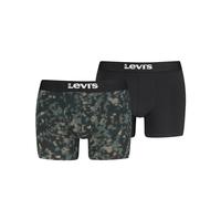 Boxer LEVI'S, Herren, Gr. M, grün (grün, schwarz), Obermaterial: 95% Baumwolle, 5% Elasthan, Unterhosen (89926256-M) grün, schwarz