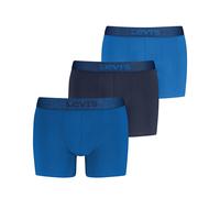 Boxer LEVI'S "LEVIS MEN MEL WB BOXER BRIEF", Herren, Gr. M, blau combo, Obermaterial: 95% Baumwolle, 5% Elasthan, körpernah, Unterhosen, ohne Eingriff, tonaler Logobund, elastisch, Cotton-Mix (5149184