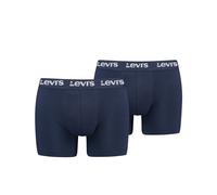 Boxer LEVI'S "LEVIS MEN REPEAT LOGO BOXER BRIEF", Herren, Gr. L, navy, Obermaterial: 95% Baumwolle, 5% Elasthan, körpernah, Unterhosen, ohne Eingriff, Logobund, elastisch (54450359-L) navy