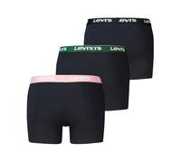 Boxershorts LEVI'S "LEVIS MEN REPEAT LOGO BOXER BRIEF", Herren, Gr. L, schwarz, color combo, Obermaterial: 95% Baumwolle, 5% Elasthan, körpernah, Unterhosen (93889351-L) schwarz, color combo