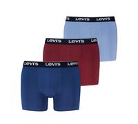 Boxer LEVI'S "LEVIS MEN REPEAT LOGO BOXER BRIEF", Herren, Gr. S, blau, rot, Obermaterial: 95% Baumwolle, 5% Elasthan, körpernah, Unterhosen (20087701-S) blau, rot
