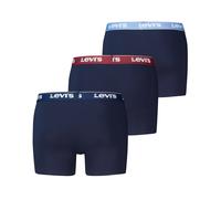 Boxer LEVI'S "LEVIS MEN REPEAT LOGO BOXER BRIEF", Herren, Gr. XL, navy, color combo, Obermaterial: 95% Baumwolle, 5% Elasthan, körpernah, Unterhosen (55897504-XL) navy, color combo