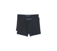 Boxer MARC O'POLO "Iconic Rib 2P Boxer", Damen, Gr. S, blau (dunkelblau), Single Jersey, Obermaterial: 95% Baumwolle, 5% Elasthan, unifarben, Unterhosen, 2x2 rib fabric (22951943-S) dunkelblau