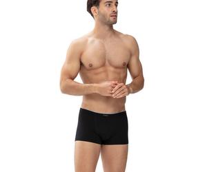 Boxer MEY "Dry Cotton", Herren, Gr. 5, schwarz, Single Jersey, Obermaterial: 57% Baumwolle, 38% Polyester (COOLMAX), 5% Elasthan, unifarben, körpernah, Unterhosen, klassischer Sitz, kurzes Bein, Topse