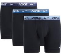 Boxer NIKE UNDERWEAR "BOXER BRIEF 3PK", Damen, Gr. XXL, 3 Stk., blk, lt arr bl, ct bl, obsn, grt dsh wb, Jersey, Obermaterial: 95% Baumwolle, 5% Elasthan, körpernah, Unterhosen, mit Logo-Elastikbund (