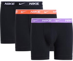 Boxer NIKE UNDERWEAR "BOXER BRIEF 3PK", Herren, Gr. L, 3 Stk., schwarz (schwarz, schwarz, schwarz), Jersey, Obermaterial: 95% Baumwolle, 5% Elasthan, körpernah, Unterhosen, mit Logo-Elastikbund (64245