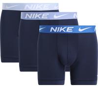 Boxer NIKE UNDERWEAR "BOXER BRIEF 3PK", Herren, Gr. XL, 3 Stk., obsdn, lit armry bl, wrk bl, brllnt bl, Jersey, Obermaterial: 92% Polyester, 8% Elasthan, körpernah, Unterhosen Boxer, mit Logo-Elastikb