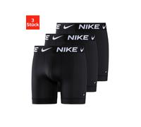 Boxer NIKE UNDERWEAR "BOXER BRIEF 3PK", Herren, Gr. XL, 3 Stk., schwarz, Jersey, Obermaterial: 92% Polyester, 8% Elasthan, körpernah, Unterhosen, mit Logo-Elastikbund (53946709-XL) schwarz